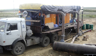 Mobile Pneumofore Vacuum System for Pipeline Drying for Gazprom