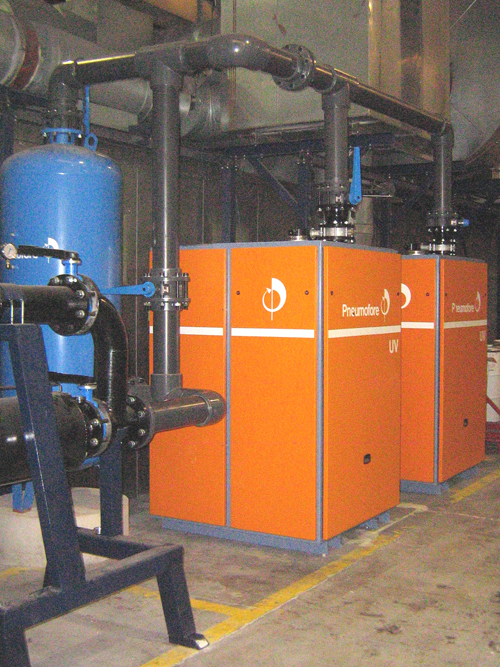 Pneumofore Centralized Vacuum System for Can Production installed in 2006 at Crown