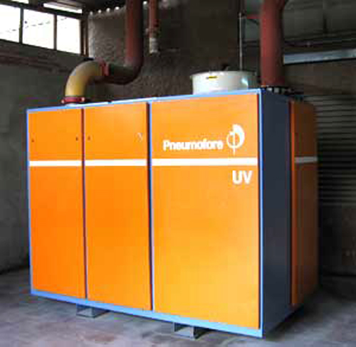 Pneumofore Rotary Vane Vacuum Pump for Glass Manufacturing installed in 2005 in the Middle East