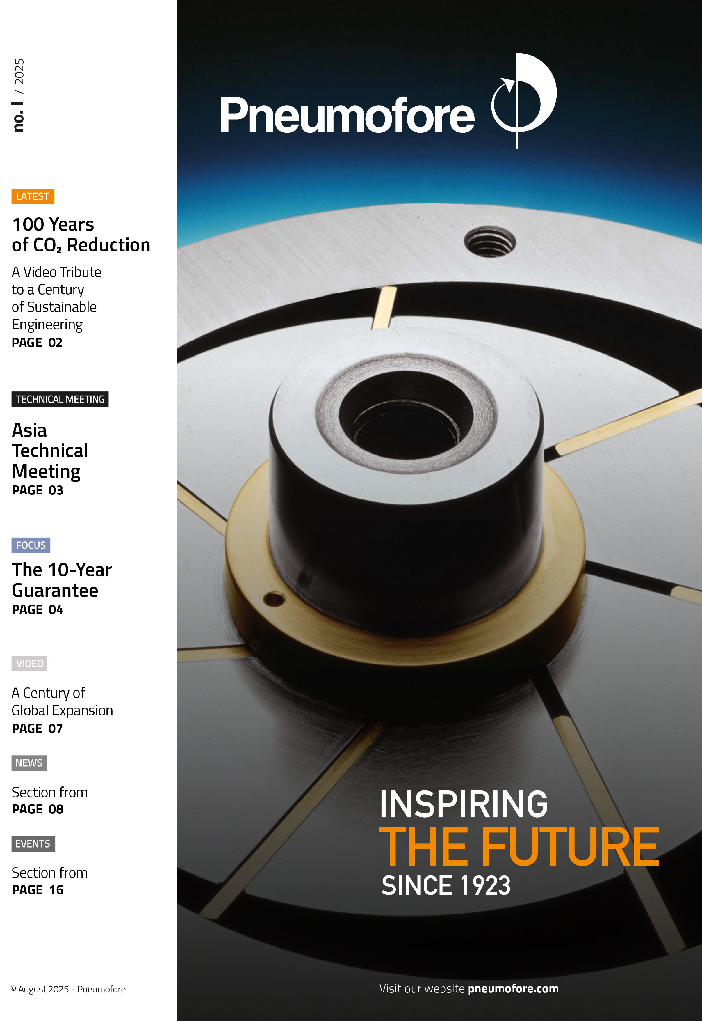 Cover page of Pneumofore Magazine 2025